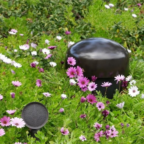 A subtle but functional outdoor speaker provides a fun way to upgrade any outdoor party.